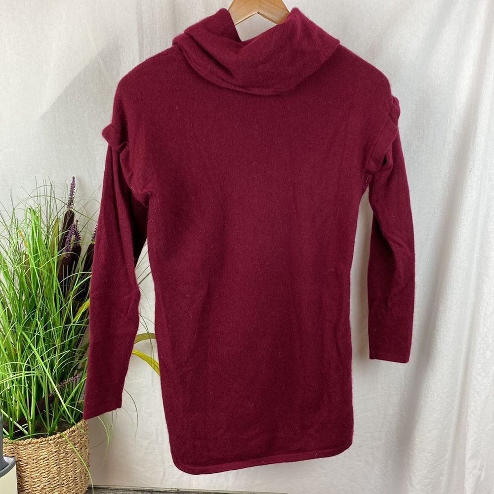 Design History 100% Cashmere Burgundy Red Drape Cowl Neck Vintage Sweater S - Picture 3 of 7